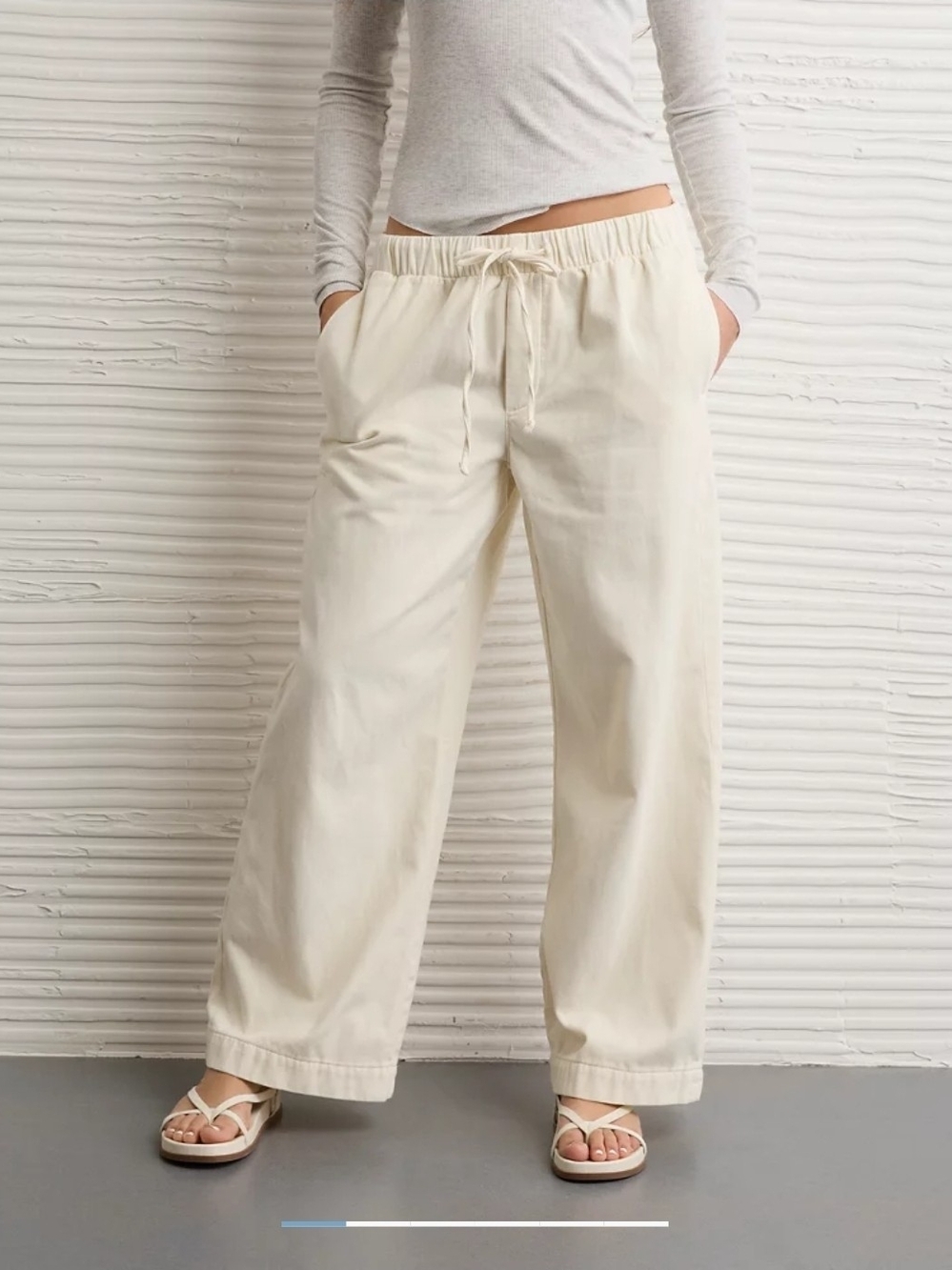 AEO Low-rise Wide-Leg Drawstring Pants